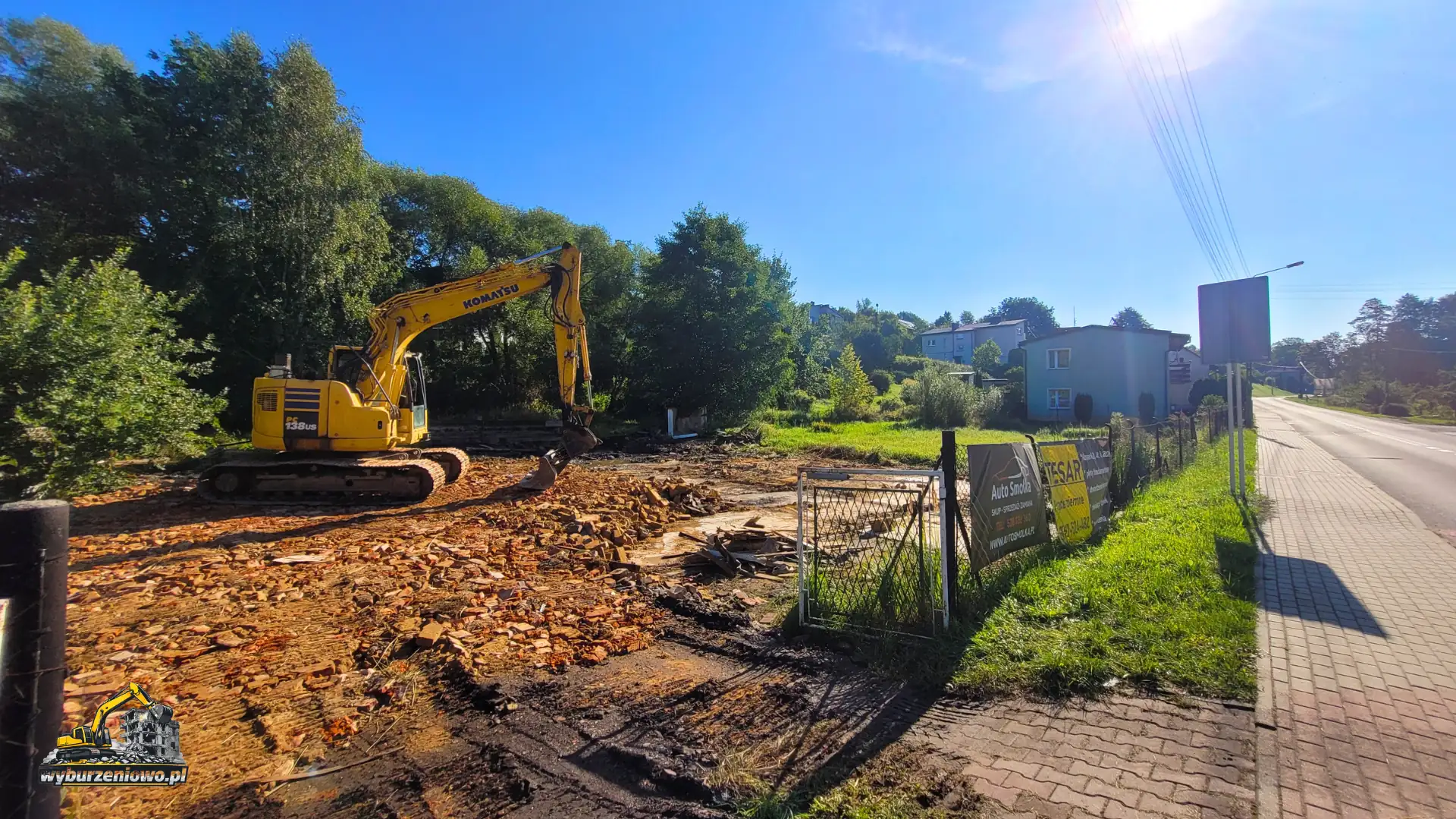 plac po wyburzeniu budynku w Mikołowie